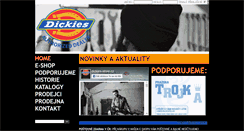Desktop Screenshot of dickies-store.cz