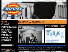 Tablet Screenshot of dickies-store.cz